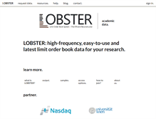 Tablet Screenshot of lobsterdata.com